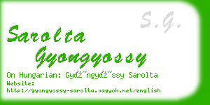 sarolta gyongyossy business card